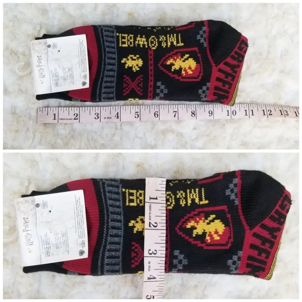 Gryffindor Socks Harry Potter Black Red Grey Gold Yellow Wizard Hogwarts NWT